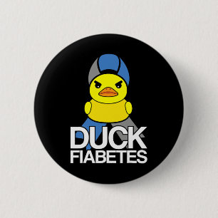 Badge Rond 5 Cm Diabète de type 1 T1d Canard Fiabetes pour la sens