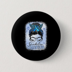 Badge Rond 5 Cm Diabète Guerrier Sensibilisation Soutien diabétiqu
