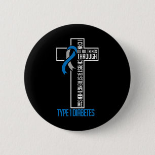 Badge Rond 5 Cm Diabète Je Peux Faire Tout Par Le Soutien Du Chris