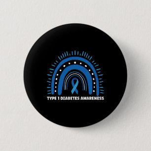 Badge Rond 5 Cm Diabète Type 1 Mois de sensibilisation au diabète