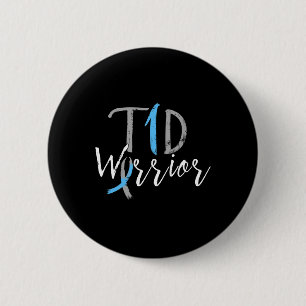 Badge Rond 5 Cm Diabète Type 1 Sensibilisation au diabète