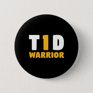 Badge Rond 5 Cm Diabétique amusante Type 1 Sensibilisation au diab