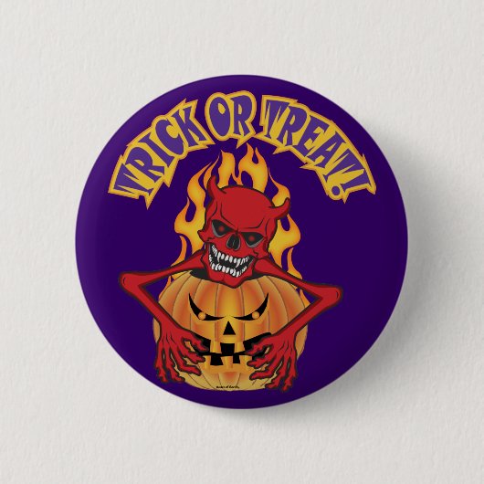 Badge Rond 5 Cm Diable (Devant)