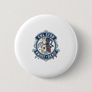 Badge Rond 5 Cm Diable Ange Chat Idée Cadeau pour Maman Chat - Dia