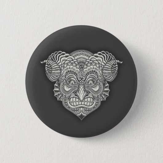 Badge Rond 5 Cm Diable dans les détails (Devant)