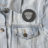 Badge Rond 5 Cm Diable dans les détails (En situation)