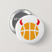 Badge Rond 5 Cm diable de basket-ball (Devant & derrière)