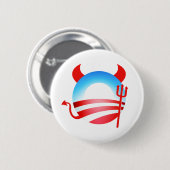 Badge Rond 5 Cm Diable d'Obama (Devant & derrière)