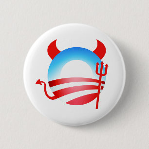 Badge Rond 5 Cm Diable d'Obama
