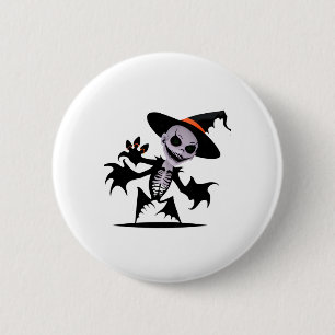 Badge Rond 5 Cm Diable fantôme dans Sticker Halloween