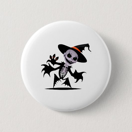 Badge Rond 5 Cm Diable fantôme dans Sticker Halloween (Devant)