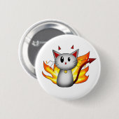 Badge Rond 5 Cm Diable Kitty - bouton (Devant & derrière)