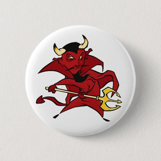 Badge Rond 5 Cm Diable rouge pointu (Devant)