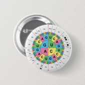 Badge Rond 5 Cm Diagramme de Tableau de séquence de bases d'acide (Devant & derrière)