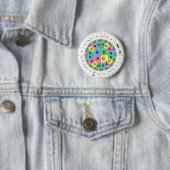 Badge Rond 5 Cm Diagramme de Tableau de séquence de bases d'acide (En situation)