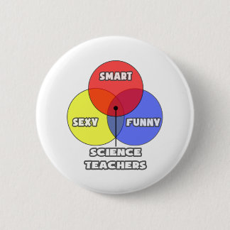 Badge Rond 5 Cm Diagramme de Venn .. Enseignants en sciences