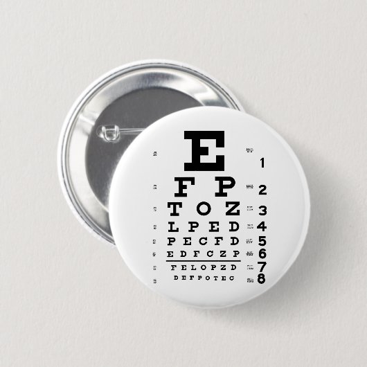 Badge Rond 5 Cm Diagramme d'oeil (Devant & derrière)