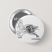 Badge Rond 5 Cm Diagramme d'oreille (Devant & derrière)