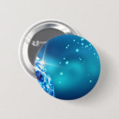 Badge Rond 5 Cm diamant bleu (Devant & derrière)