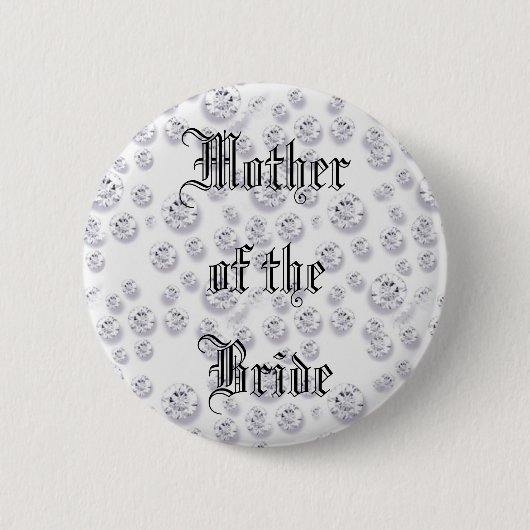 Badge Rond 5 Cm Diamants (Devant)