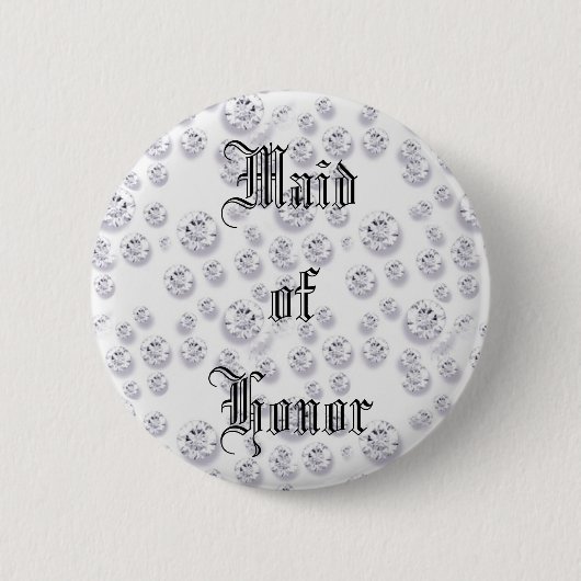 Badge Rond 5 Cm Diamants (Devant)