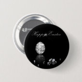 Badge Rond 5 Cm Diamants brillants d'oeuf de pâques - bouton (Devant & derrière)