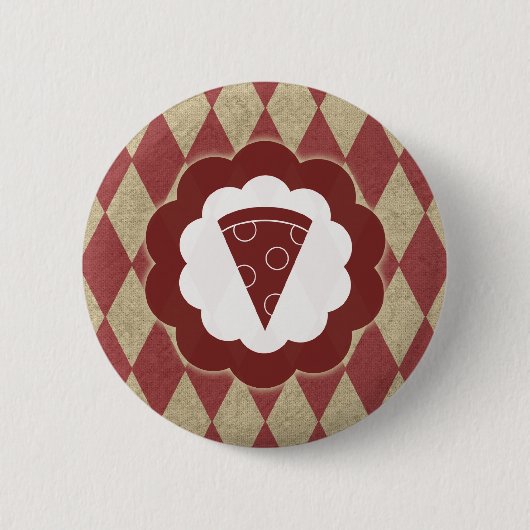 Badge Rond 5 Cm diamants de la pizza (Devant)
