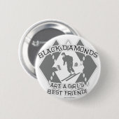 Badge Rond 5 Cm Diamants noirs (Devant & derrière)