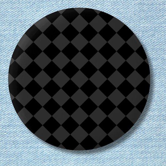 Badge Rond 5 Cm Diamants noirs et fumés - Élégants et intemporels