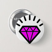 Badge Rond 5 Cm diamond-pink (Devant & derrière)