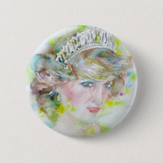 Badge Rond 5 Cm diana, princesse de galles - portrait aquarelle.3