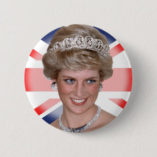 Badge Rond 5 Cm Diana Princesse Union Jack