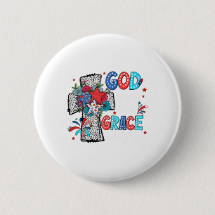 Badge Rond 5 Cm Dieu A Partagé Sa Grâce Sur Le Jésus Christ Améric
