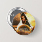 Badge Rond 5 Cm Dieu aime le bouton du monde (Devant & derrière)