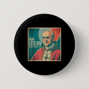 Badge Rond 5 Cm Dieu Béni Pape Leo Xiv Pape Leo Xiv Chemise Pape L