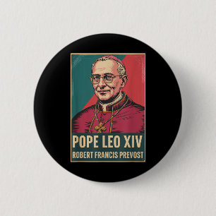 Badge Rond 5 Cm Dieu Béni Pape Leo Xiv Pape Leo Xiv Chemise Pape L