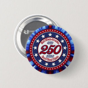 Badge Rond 5 Cm Dieu bénisse l'Amérique Terre que j'aime Graphique