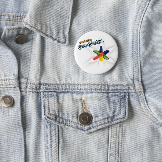 Badge Rond 5 Cm Dieu-bouchon éternel (En situation)
