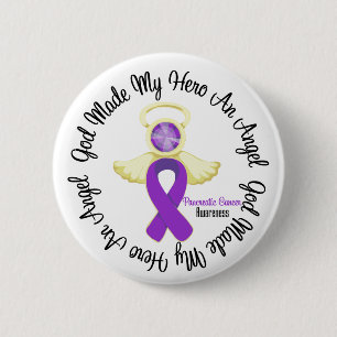 Badge Rond 5 Cm Dieu de Cancer pancréatique a fait à mon héros