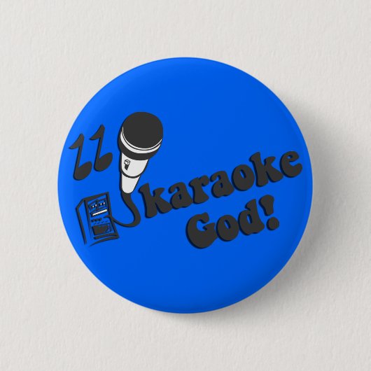 Badge Rond 5 Cm Dieu de karaoke (Devant)