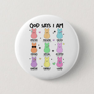 Badge Rond 5 Cm Dieu Dit Que Je Suis Christian Garçons Filles Enfa