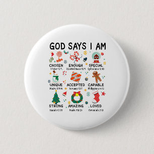 Badge Rond 5 Cm Dieu Dit Que Je Suis Mignonne Noël Noël Noël Noël