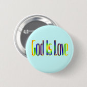 Badge Rond 5 Cm Dieu est amour (Devant & derrière)
