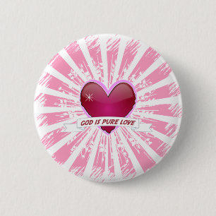 Badge Rond 5 Cm Dieu est l'amour pur