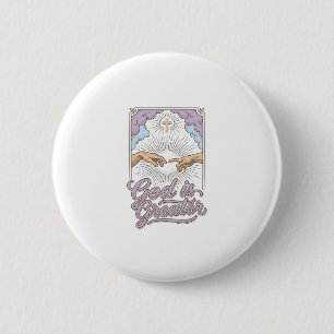 Badge Rond 5 Cm Dieu Est Plus Grand Chemise À Gravure Vintage Chré