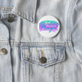 Badge Rond 5 Cm Dieu répond à la conception chrétienne de prière (En situation)