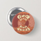 Badge Rond 5 Cm Dieu Vous Bénit Un Design De Texte Inspirant. (Devant & derrière)