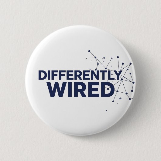 Badge Rond 5 Cm Différemment Câblé – Mois de la sensibilisation à (Devant)