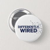 Badge Rond 5 Cm Différemment Câblé – Mois de la sensibilisation à (Devant & derrière)