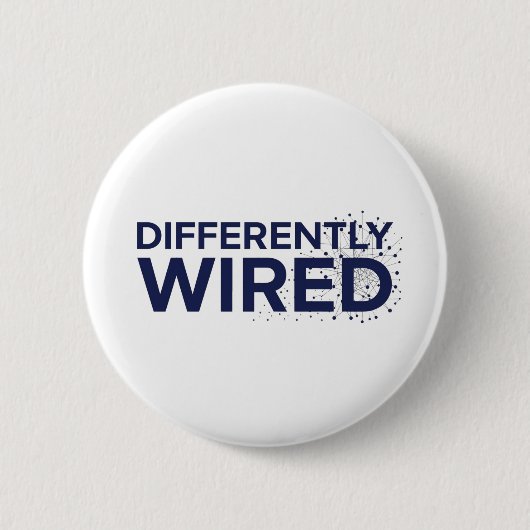 Badge Rond 5 Cm Différemment câblés – Mois de la sensibilisation à (Devant)